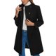 thumbnail image 1 of Abrigo de cuello alto INSPIRE CHIC para mujer con mangas largas para el invierno M Negro, 1 of 6