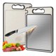 thumbnail image 1 of Tabla Cortar Doble Cara Acero Inox 36.5x25cm Cocina Multiuso Cara Beige, 1 of 8