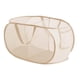 thumbnail image 3 of Canasto De Lavandería Plegable Cesto De Ropa Sucia De Malla Para Dormitorio Ropa Interior De Dormitorio 2 Rejillas Beige, 3 of 3