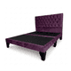 thumbnail image 1 of Cama Europea 2 Plaza Base Dividida Morado Felpa Capitone, 1 of 2