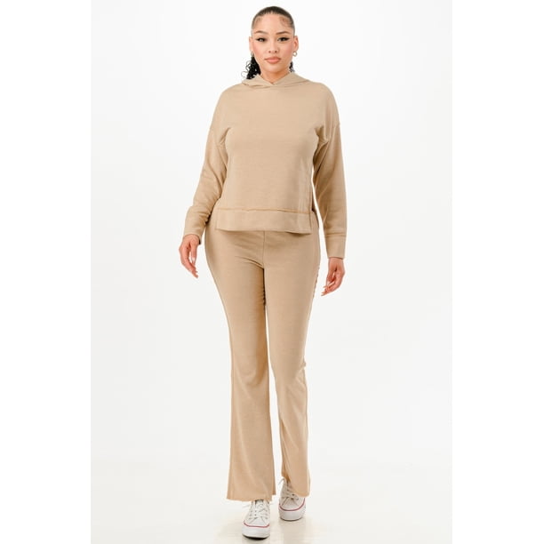 Conjunto de Dos Piezas de Sudadera Lavada