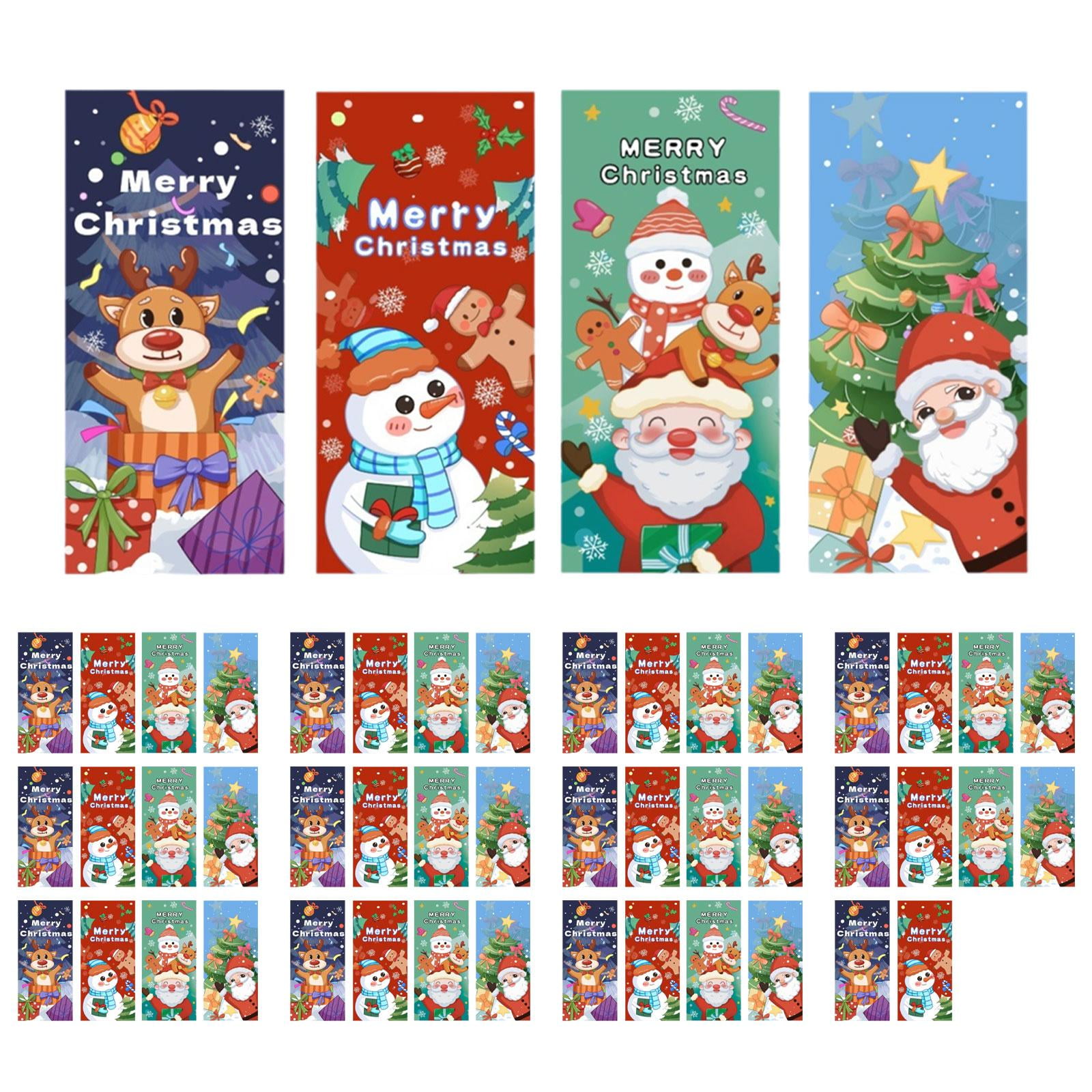 Magideal - 50x Bolsas De Regalo De Navidad Bolsa De Regalo Navideña Bolsa De Regalo Navideña Portátil Decorativa Bolsa De Almacenamiento Bolsa De Regalo Bolsa De