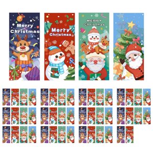 Magideal - 50X Bolsas De Regalo De Navidad Bolsa De Regalo Navideña Bolsa De Regalo Navideña Portátil Decorativa Bolsa De Almacenamiento Bolsa De Regalo Bolsa De