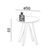 thumbnail image 3 of Mesa auxiliar Fronteiras Blanco-Canela, 3 of 3