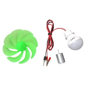 Magideal - Generador De Energía Eólica, Aprendizaje De Ciencias, Estudio De Física, Experimento Científico, Kit De Montaje De Iluminación Eléctrica, Principio De