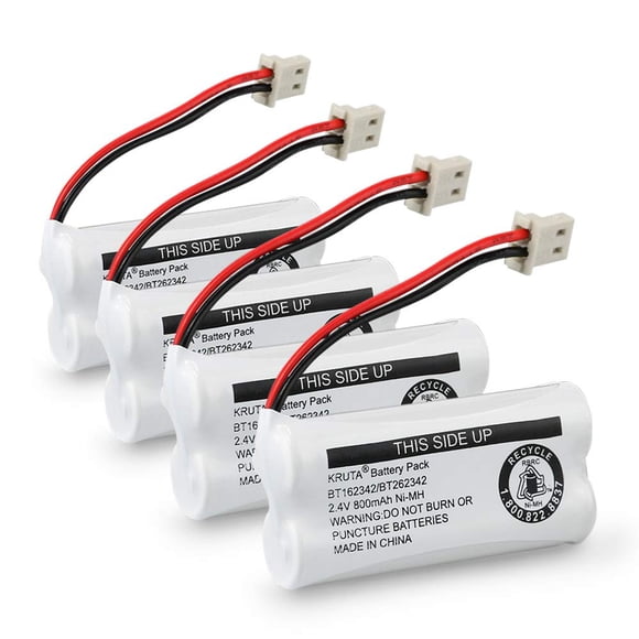 Baterías para teléfonos inalámbricos Kruta BT162342 BT262342 (paquete de 4)