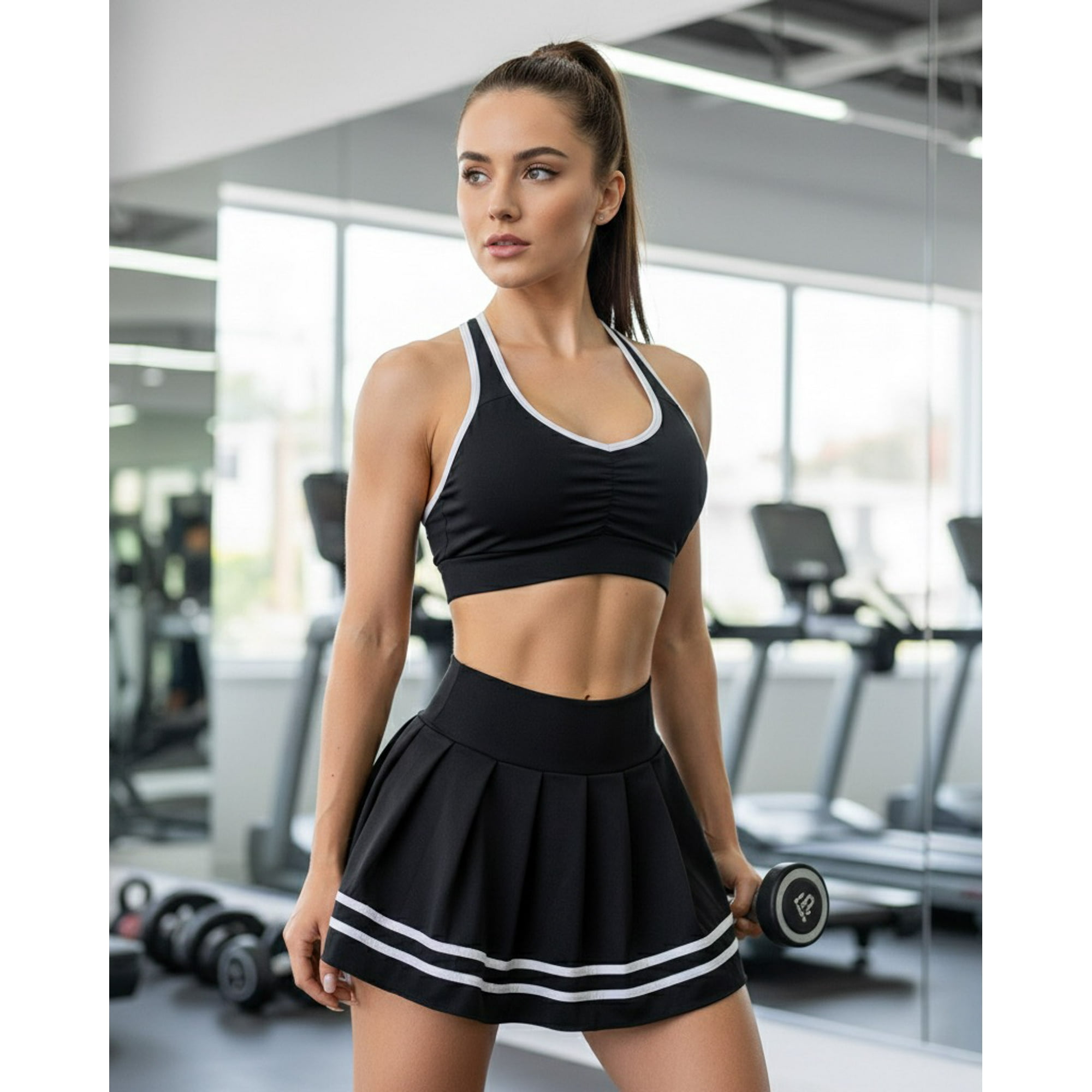 Flix Spa - Conjunto Deportivo Mujer Peto Y Falda Short Moda
