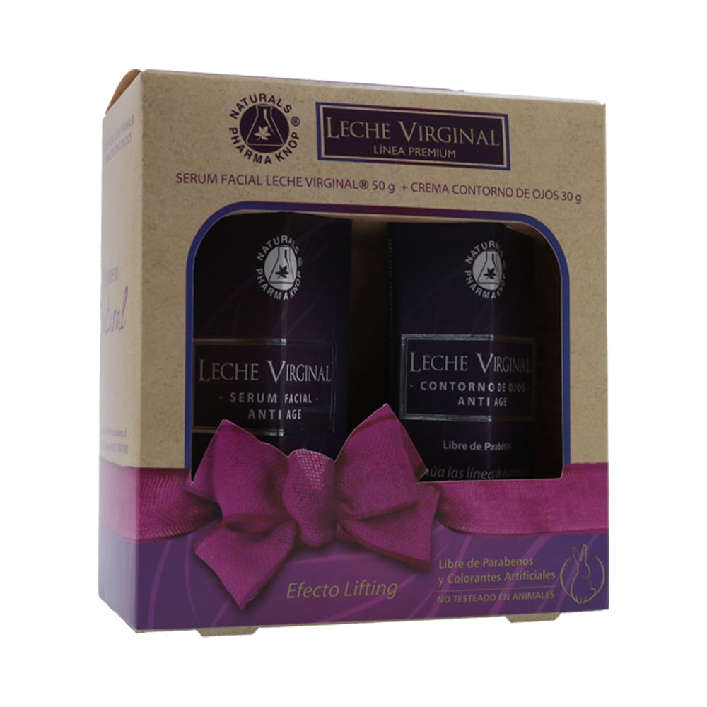 Pack Leche Virginal Serum Facial 50g & Contorno De Ojos 30 G