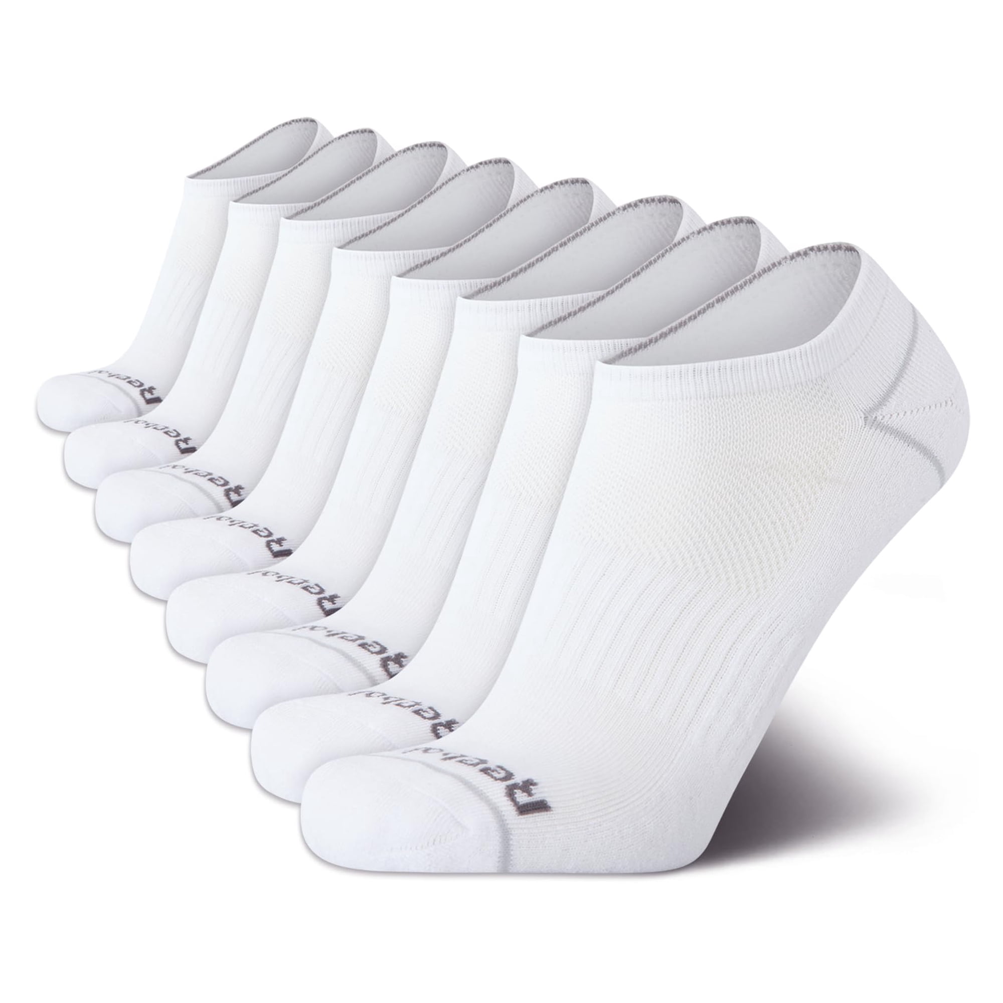 Calcetines Reebok Low Cut, 8 Unidades, Stretch Performance, Para Hombre, Blancos