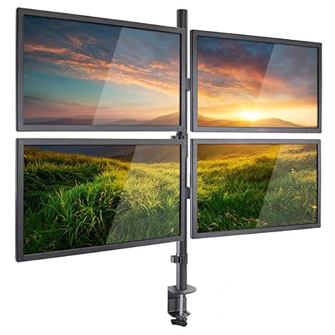 Newo - Soporte 4 Monitores Pantallas Escritorio 13 A 27 Pulgadas