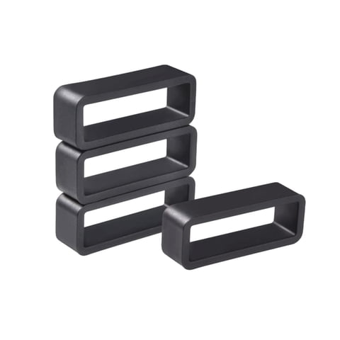 Magideal - 4 Piezas De Bucles De Correa De Reloj, Accesorios De Correa De Reloj De Resina, Anillo De Retención De Correa De Reloj, Bucles De Silicona Livianos, S 20Mm