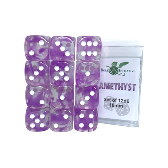 Set de dados Role 4 Initiative Diffusion Amethyst 18 mm (12 x 6)