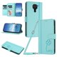 thumbnail image 1 of Funda Cartera Trébol para Xiaomi Redmi Note 9 4G con Ranuras Tarjetas y Carga Inalámbrica Verde menta, 1 of 6