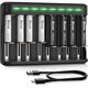 thumbnail image 1 of Cargador con Baterías Recargables BONAI AA AAA 2800mAh 4 Pack, 1 of 3