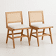 thumbnail image 1 of Pack de 2 Sillas Aura de Rattan con Asiento de Tela - Natural Beige, 1 of 7