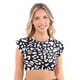 thumbnail image 1 of Bikini estilo crop top estampado negro Talla M, 1 of 4