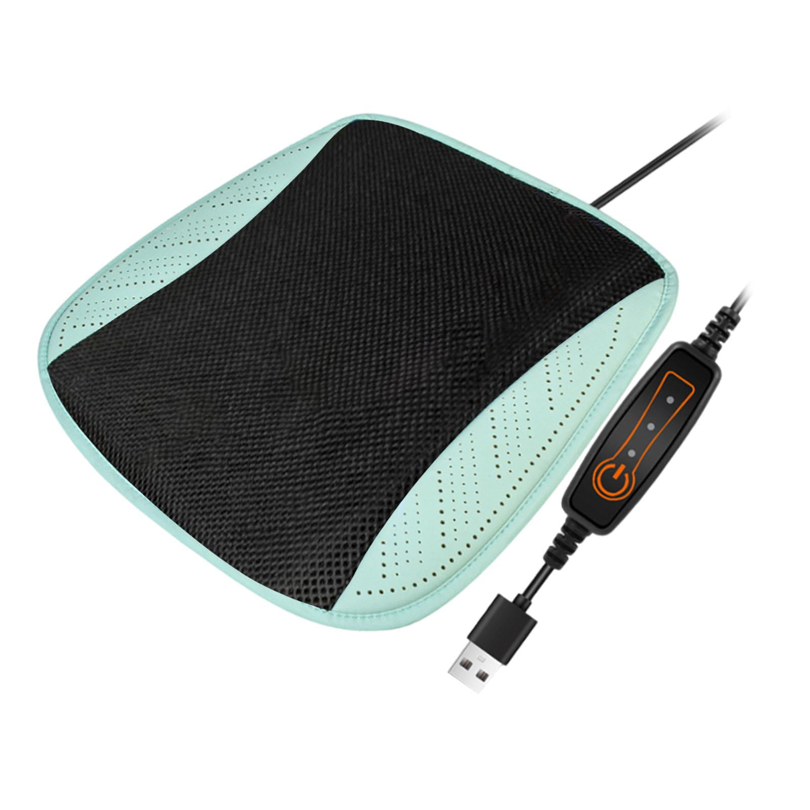 Magideal - Cojín De Asiento De Automóvil Con 8 Ventiladores Usb Genéricos, Funda De Asiento Transpirable, Enfriamiento Rápido, Cómodo Y Ventilado, Almohadilla Pa Verde Claro