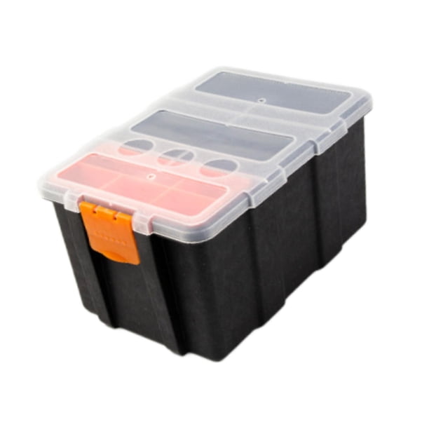 Componentes electrónicos Caja de material Hardware Organización Organización de una pequeña Organizador de caja de herramientas para tornillos de fija 13.5 x 20 x 12 cm