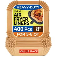 Forros De Papel Air Fryer Vailnd, 400 Unidades, Cuadrados, 8 Pulgadas