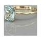 thumbnail image 3 of Stunning Ocean Blue Zircon Engagement Ring - 18k Gold Plated Inlaid Wedding Ring for Women - Perfect for Evening Parties and Special Occasions, 3 of 5