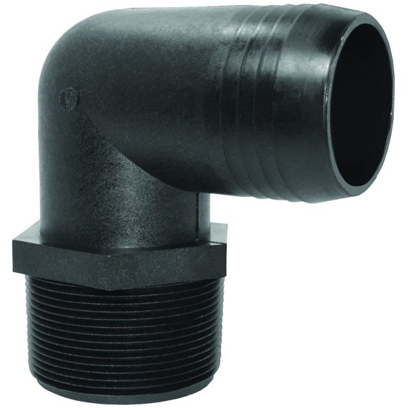 Soporte de manguera Green Leaf EL3838 Poly Elbow 3/8 pulgadas MPT x Barb