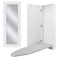 Mueble De Pared Para Tabla De Planchar Ivation Con Espejo, Color Blanco