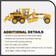 thumbnail image 5 of Diecast Masters Motoniveladora Caterpillar 140H Escala 1:50, 5 of 8