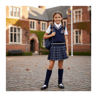 Genérico - Polainas De Lana Para Niñas - Azul Clásico - Talle Único