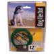 thumbnail image 1 of Cable Dog Tie Out PDQ con revestimiento de vinilo, tamaño pequeño, verde y plateado, 1 of 1