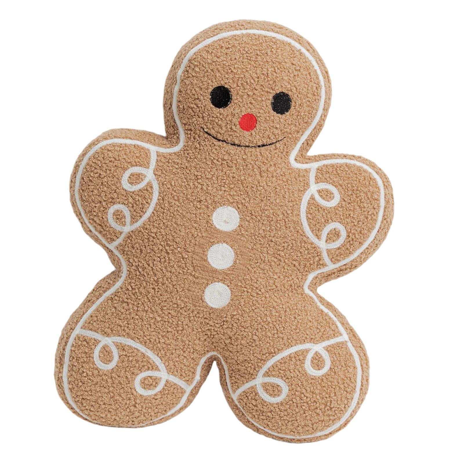 Magideal - Almohada Decorativa De Pan De Jengibre, Decoración Navideña Para Sofá, Cojín Relleno De Almohada De Pan De Jengibre Original Para Fiesta, Sala De Esta