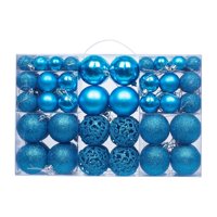 Magideal - 100 Piezas De Bolas De Navidad Colgantes, Caja De Regalo, Colgantes Inastillables, Adornos Navideños Para Decoración De Festivales, Bodas, Fiestas Nav Azul