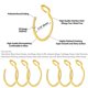 thumbnail image 2 of Aros para nariz VELCARE 6 uds 8 mm oro de clip – 20G, 2 of 7