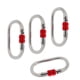 thumbnail image 5 of 4Pcs 25KN Screwgate Locking Rock Climbing Espeleología Mosquetón Rojo Plata / Rojo, 5 of 5