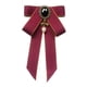 thumbnail image 3 of Broche De Lazo De Cinta Para Mujer, Corbata Preatada Con Lazo Para Uniforme, Blusa, Estudiante, Color Morado Y Rojo, 3 of 3