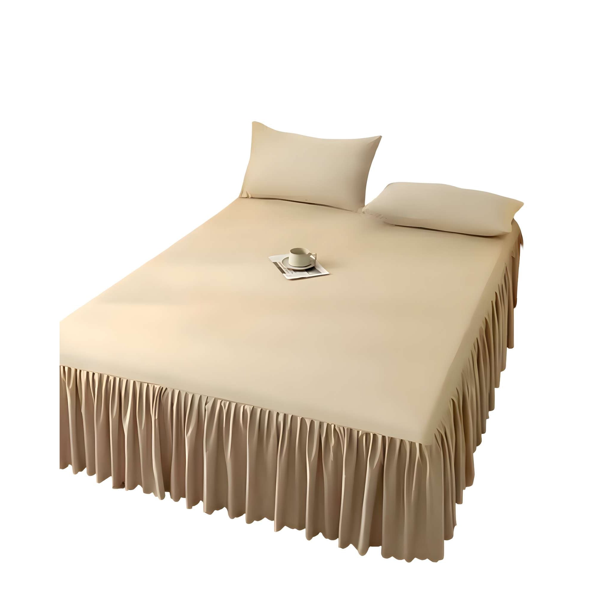 Genérico - Faldon Protector De Cama King 180x200 Cm 01
