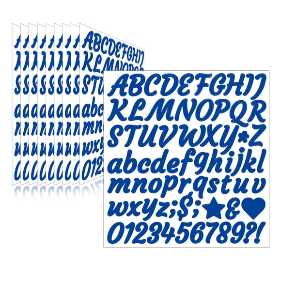 Stickers De Letras 730 Piezas Impermeables Azules De 2 5 Cm