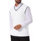 thumbnail image 4 of INSPIRE CHIC Chaleco de Punto sin Mangas con Cuello en V de Color Sólido para Hombre L Blanco, 4 of 5