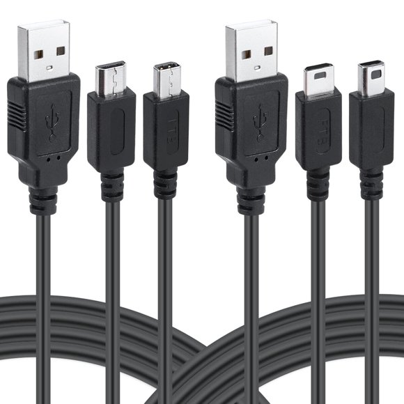 2 Cables Cargadores Funturbo USB para DS 3DS 2DS