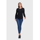 thumbnail image 4 of Polera Mujer Rib Aplicación Negro, 4 of 5