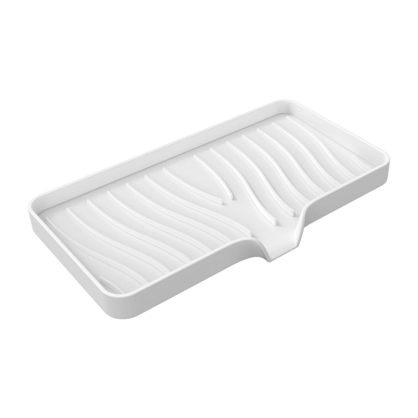 Magideal - Ndeja De Jabón De Cocina, Ndeja De Esponja Para Fregadero De Cocina Soporte De Esponja De Cocina Soporte De Jabón De Silicona Autodrenante Para , Yo Blanco Blanco L