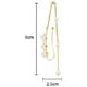 thumbnail image 3 of Pendiente Trepador 1 Pieza Perlas Blancas Vintage Moda, 3 of 3