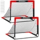 thumbnail image 1 of Arco de fútbol BORNEW 4 x 3 pies portátil, set de 2 unidades, 1 of 6