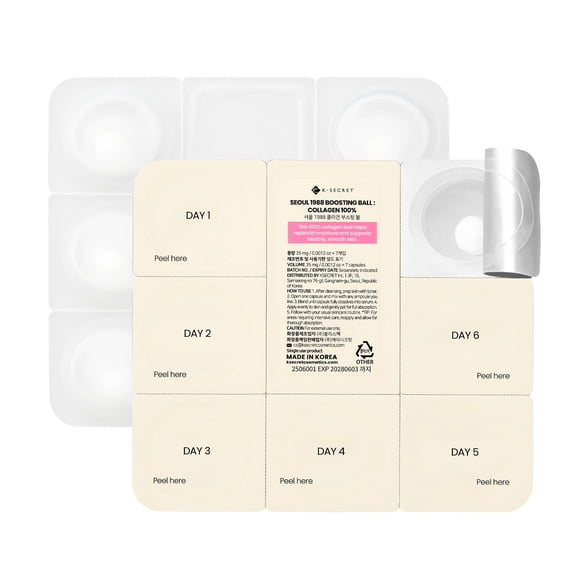 Bola potenciadora de colágeno K-SECRET SEOUL 1988 para el cuidado de la piel, 35 mg*7