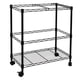 thumbnail image 1 of Carrito de archivos Oceanstar portátil de 2 niveles, metal laminado negro, 1 of 7