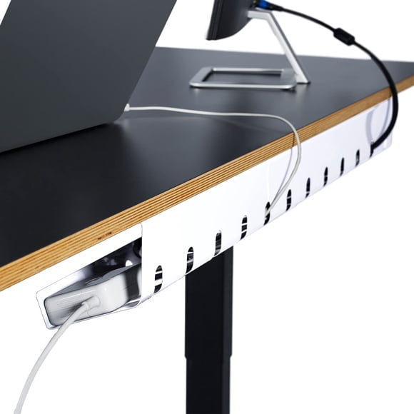 Juego de 2 unidades PAMO de gestión de cables para colocar debajo del escritorio con bridas