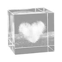 Bothyi - 3D Crystal Cube Crafts Weather Sign Cube Para El Día De San Valentín Decoración Corazón