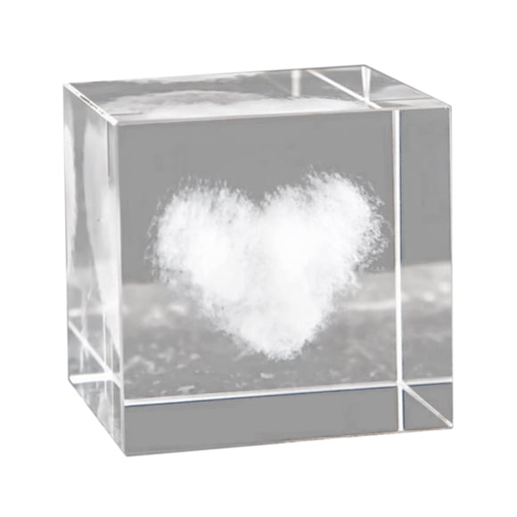 3D Crystal Cube Crafts Weather Sign Cube Para El Día De San Valentín Decoración Corazón
