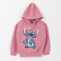Polerón Niña Hoodie Personaje Lilo & Stitch Rosado Disney