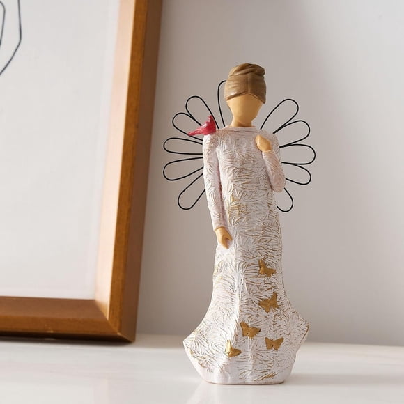 Figura de ángel de consuelo para recordar a seres queridos