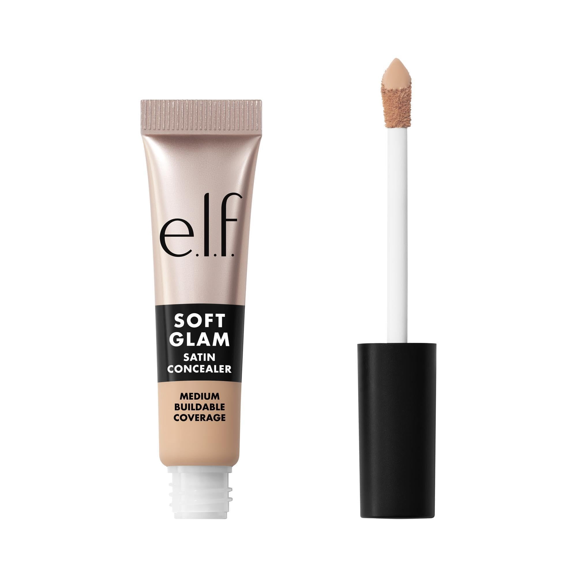 Corrector E.l.f. Soft Glam Satin, Cobertura Media, 20 Puntos De Luz, Frío